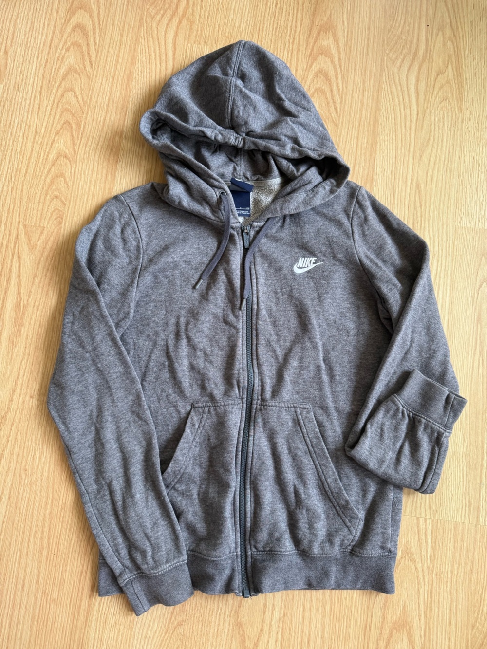 Nike Grey Hoodie with White Tag Detail